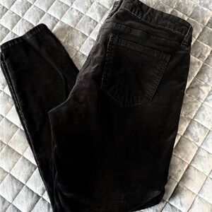Kut from The Kloth Black Corduroy Black Diana Skinny Pants Size 12P